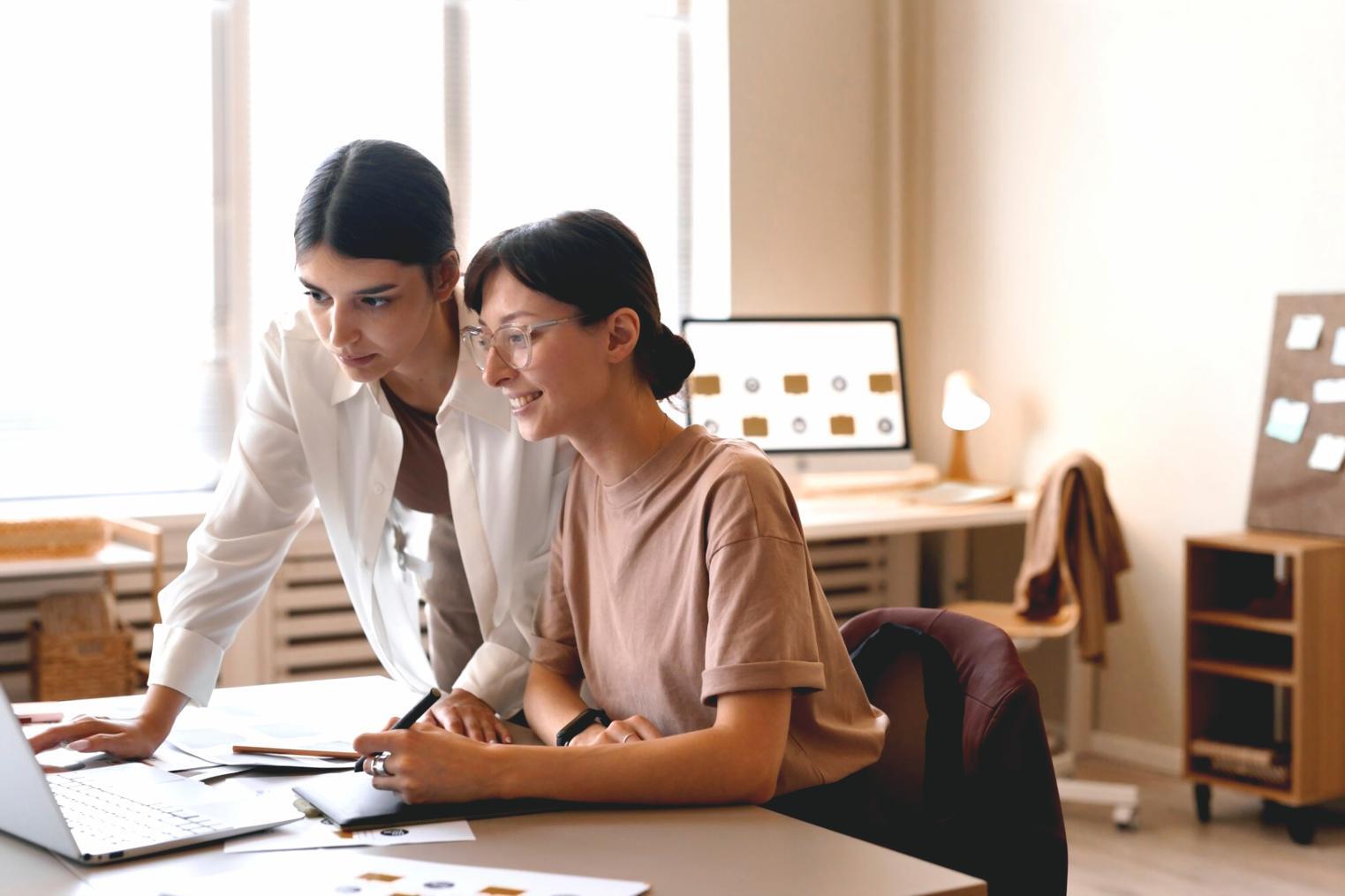 Investment planning workspace with documents and financial charts